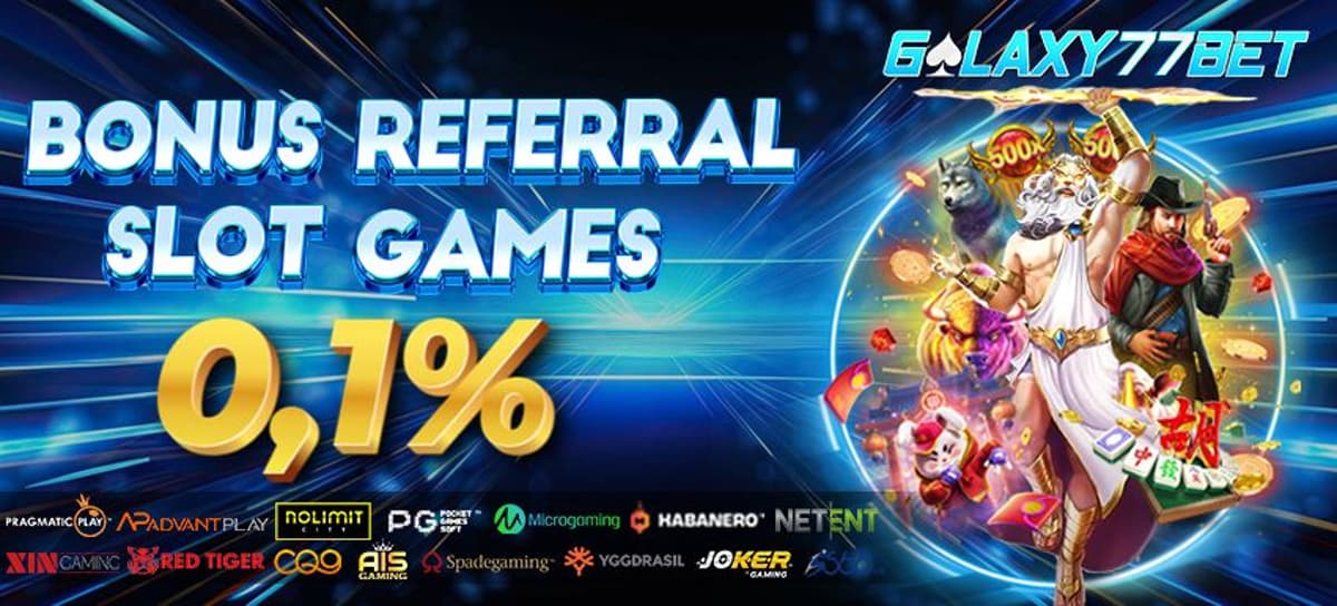 Promo BONUS REFERRAL SLOT GAME 0.1%
