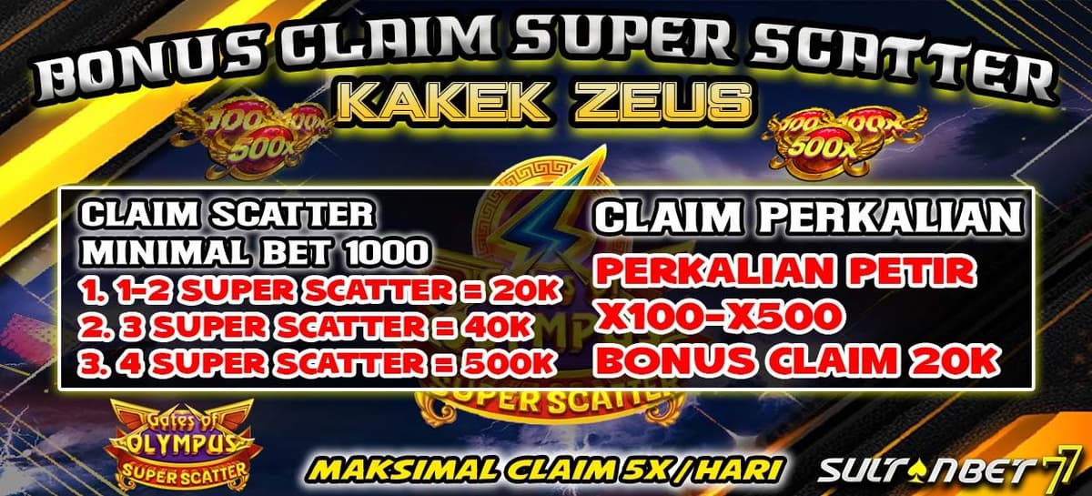CLAIM SUPER SCATTER GATES OF OLYMPUS SULTANBET77