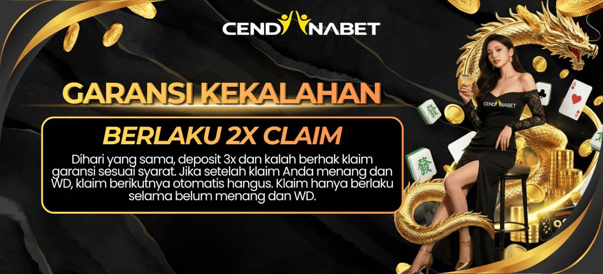 Promo GARANSI KEKALAHAN UNTUK MEMBER SETIA CENDANABET