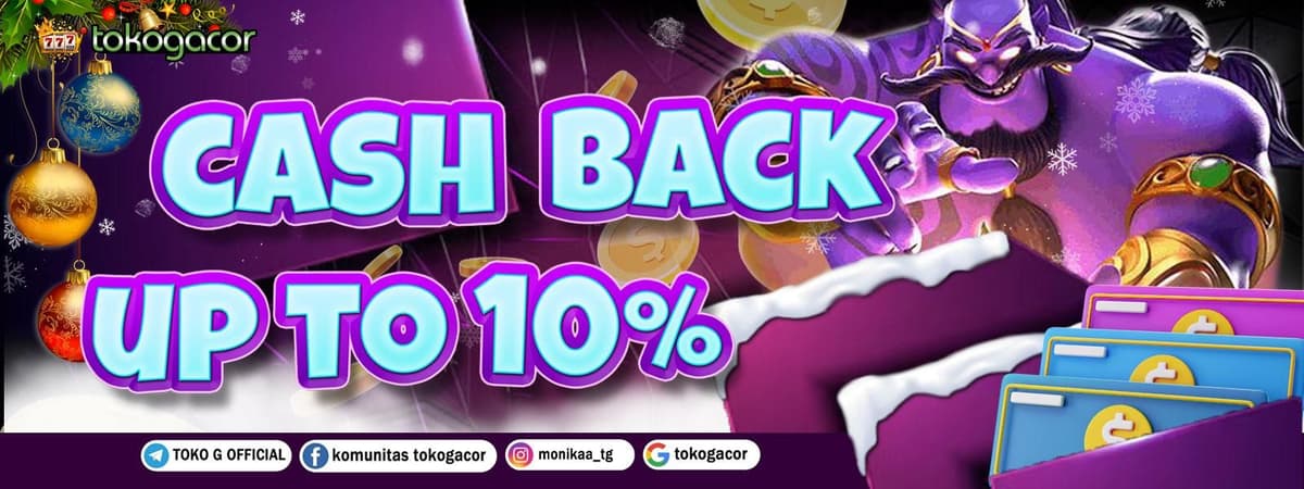 BONUS CASHBACK KEKALAHAN TOKOGACOR UP TO 10% Banner