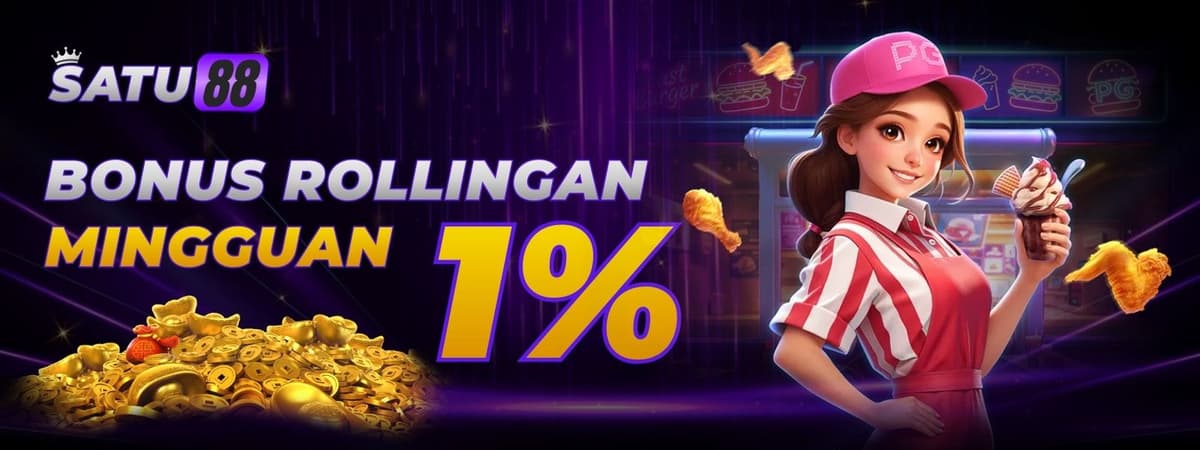 Bonus Rollingan Mingguan 1% Banner