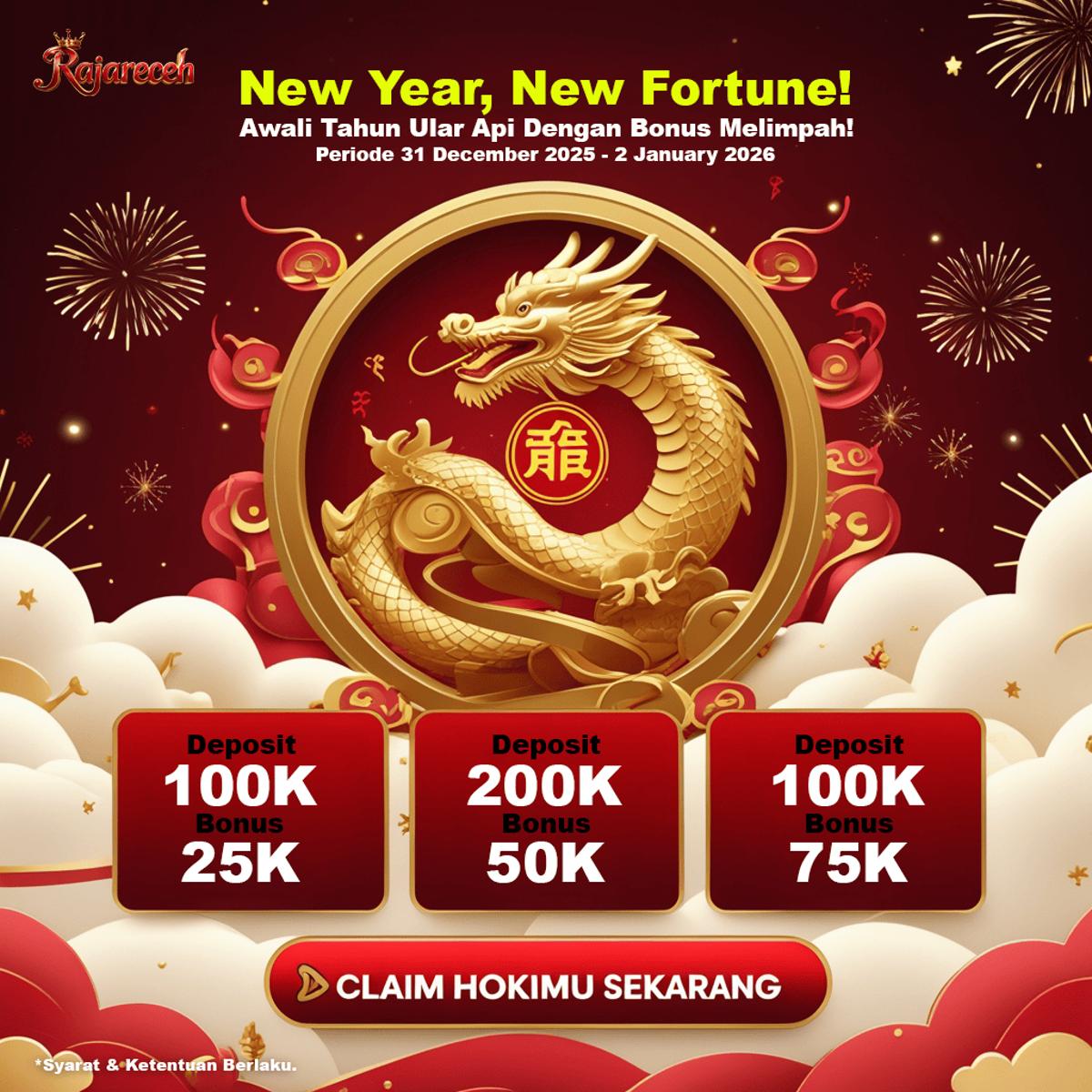 SPECIAL EVENT MEGABONUS NEW YEAR TERBATAS !!