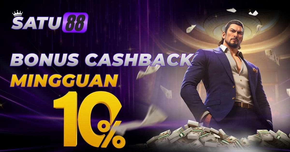 Promo Bonus Cashback Mingguan hingga 10%