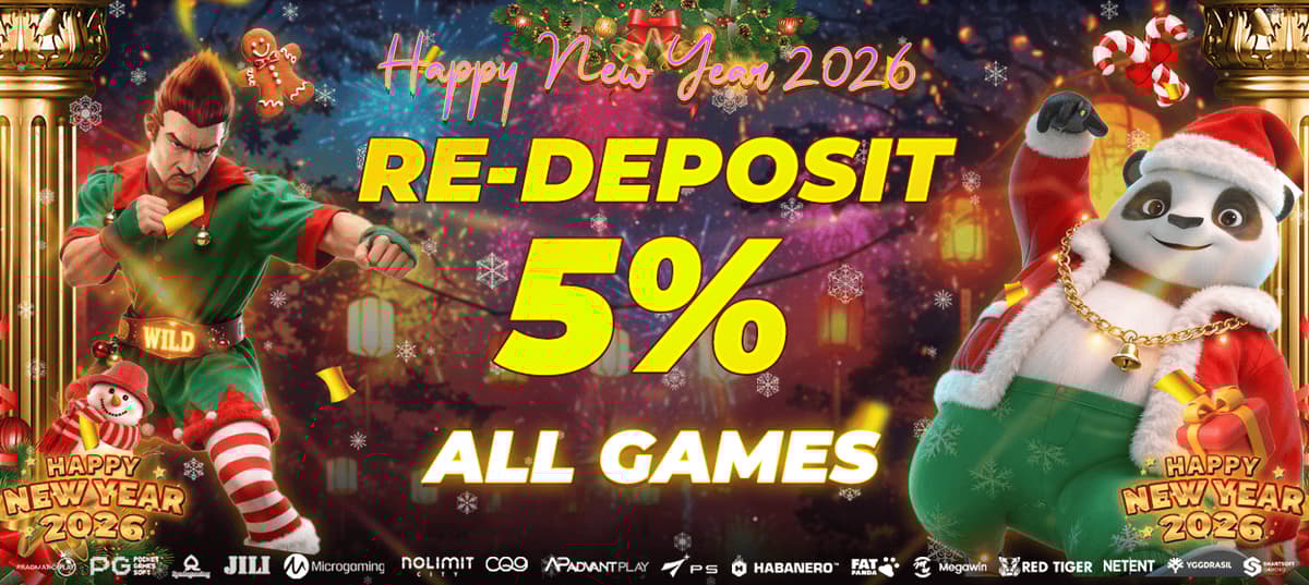Promo REDEPOSIT 5% ALL GAMES