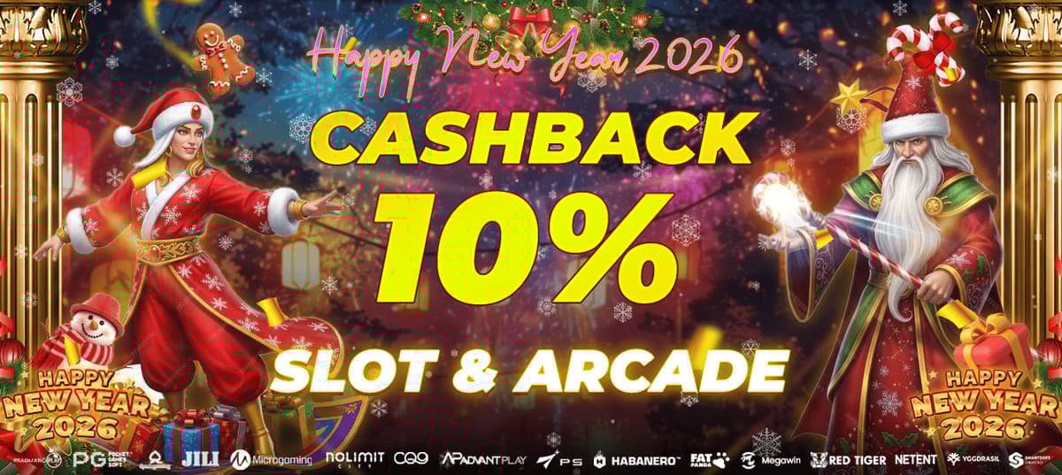 Promo CASHBACK 10% SLOT & ARCADE