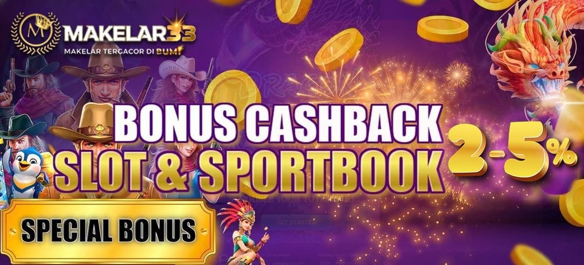 Promo BONUS CASHBACK SLOT GAMES DAN SPORTSBOOK 5%