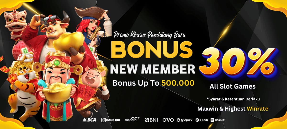 Promo WELCOME BONUS NEW MEMBER 30%