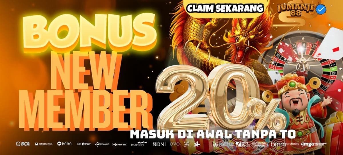 Promo JUMANJI88 - BONUS NEW MEMBER 20%