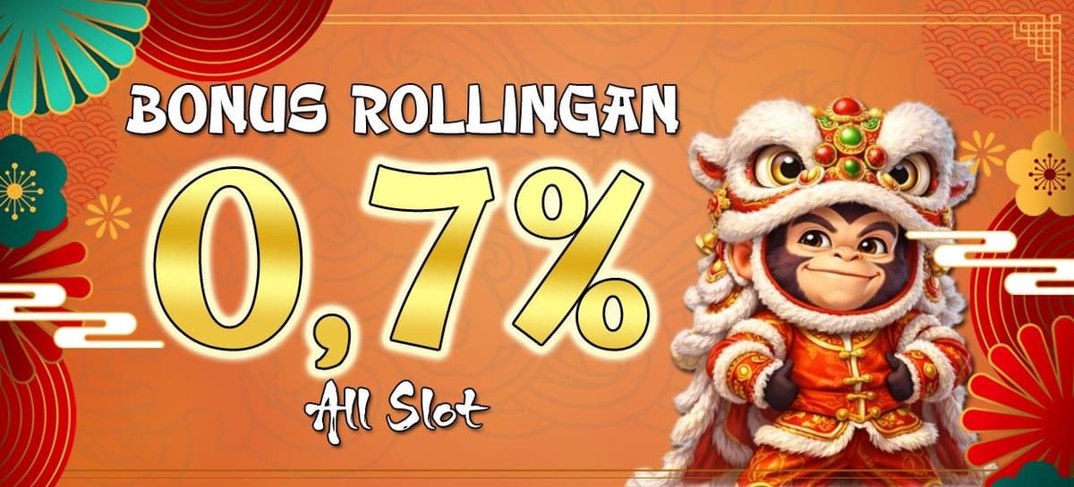Promo Bonus Rollingan Slot Games 0.7%