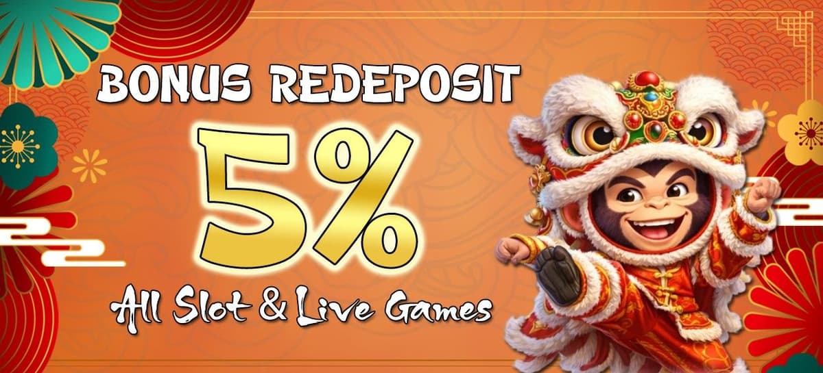 Promo Bonus Deposit 5% (Total 1 Juta)