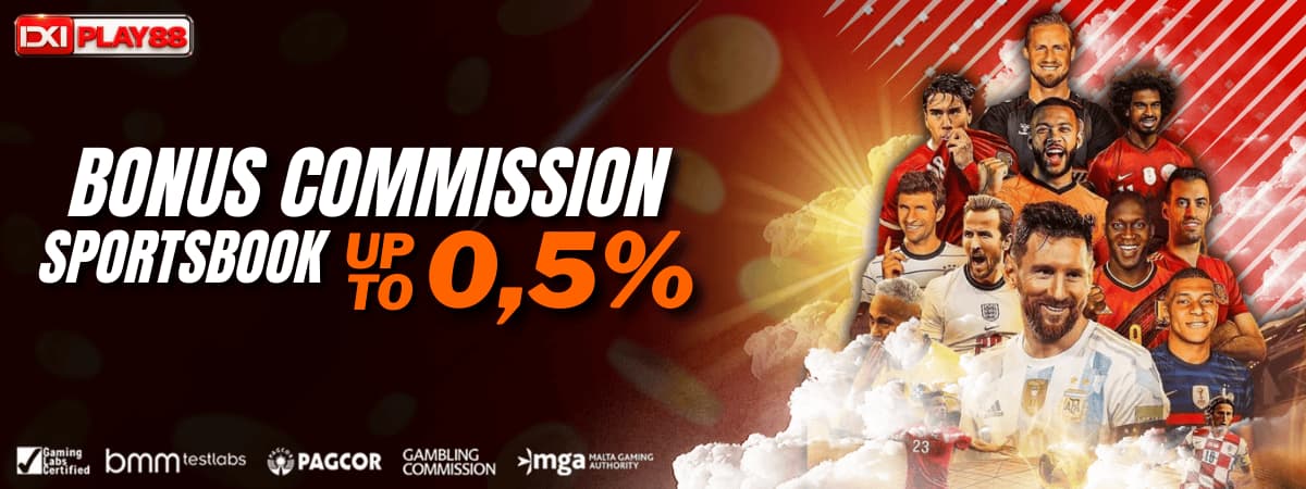 Promo Bonus Commission SPORTBOOK UP TO 0,5%