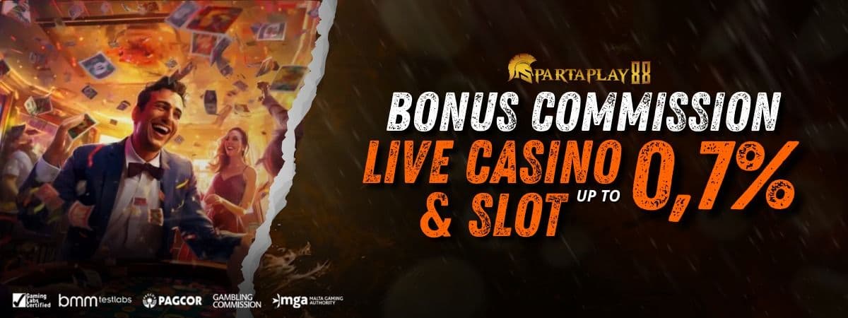 Promo Bonus Commission Live Casino & Slot Up To 0.7%