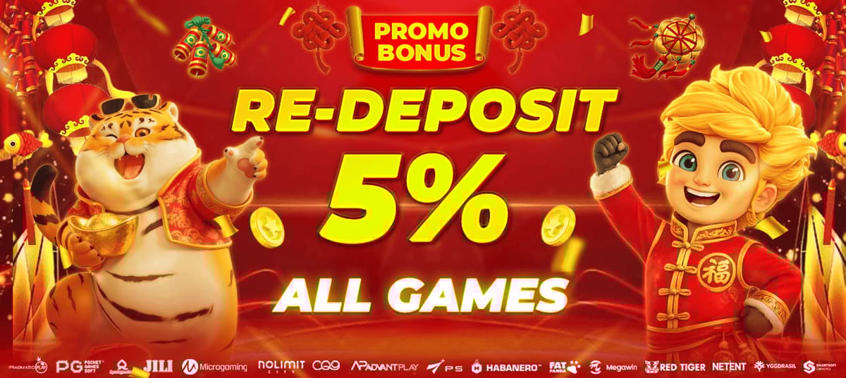 Promo REDEPOSIT 5% ALL GAMES