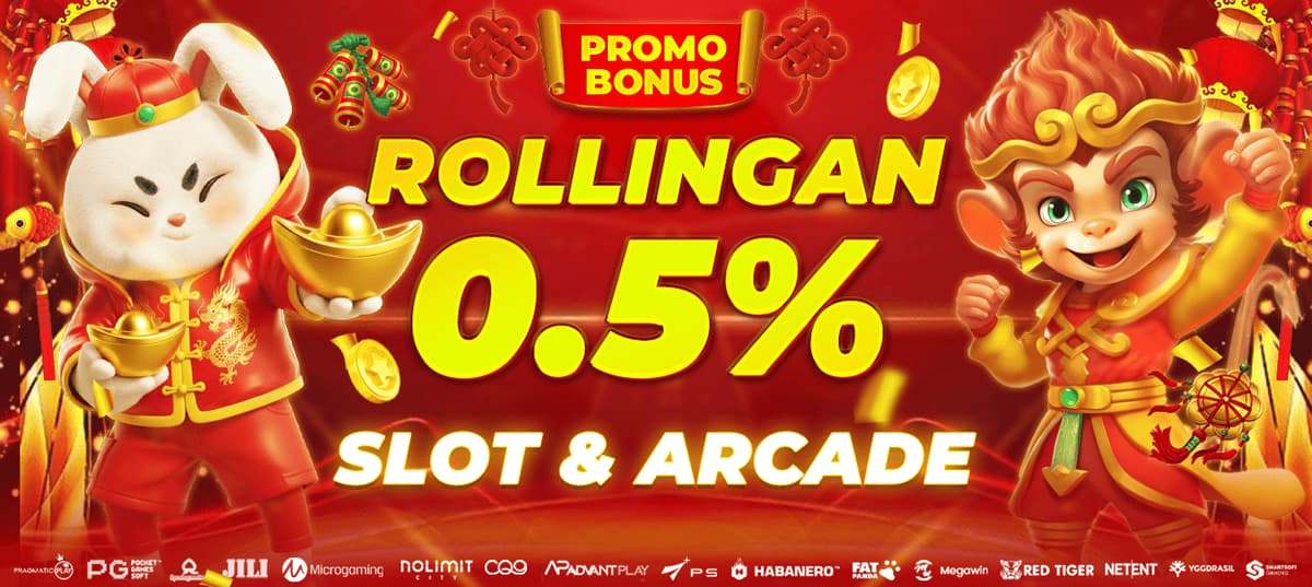 Promo ROLLINGAN 0.5% SLOT & ARCADE