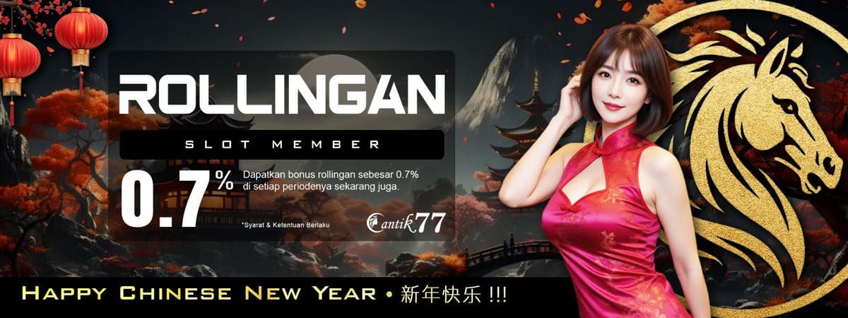 BONUS ROLLINGAN SLOT 0.7% Banner