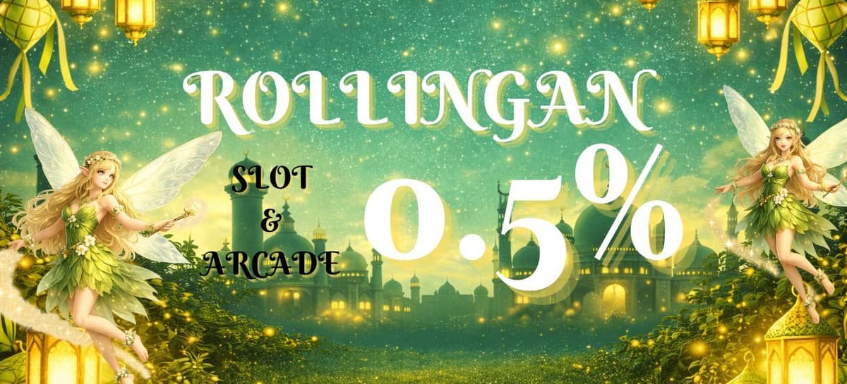 Promo ROLLINGAN 0.5% SLOT & ARCADE