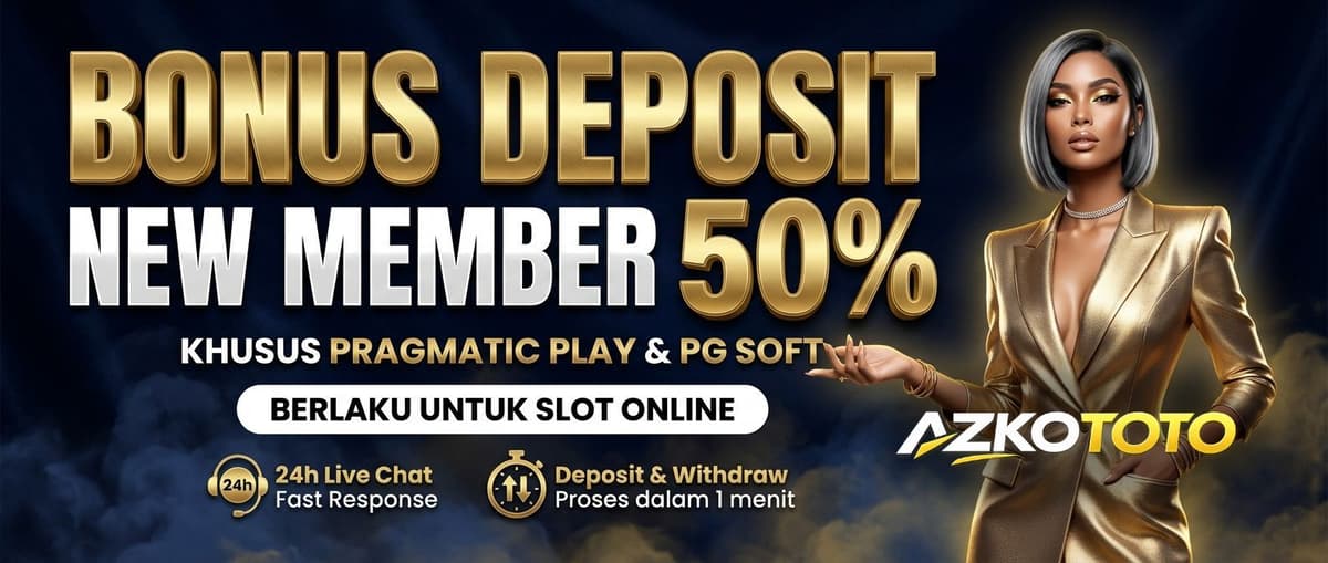 AZKOTOTO BONUS NEW MEMBER 50% Banner