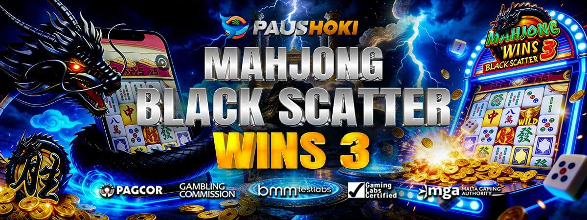Promo MAHJONG BLACK SCATTER WINS 3 !!!