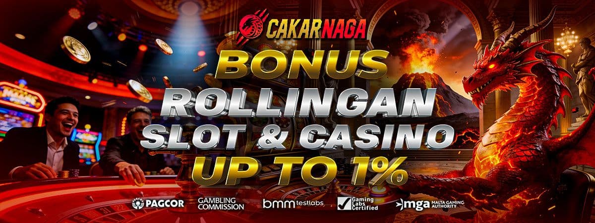 BONUS ROLLINGAN SLOT & CASINO 1% TANPA BATAS MAKSIMAL !!!