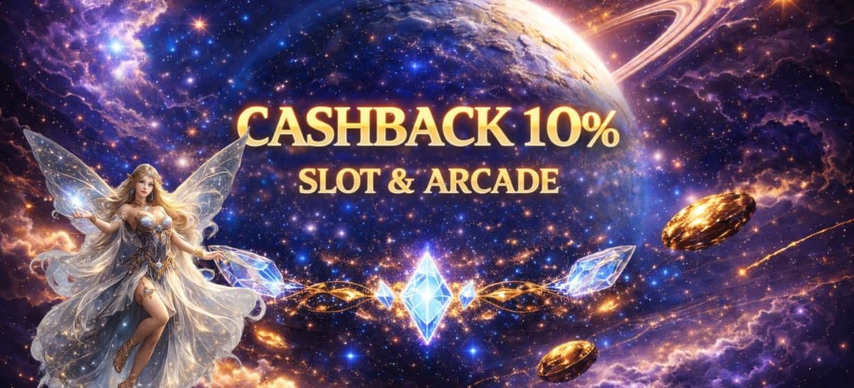 Promo CASHBACK 10% SLOT & ARCADE