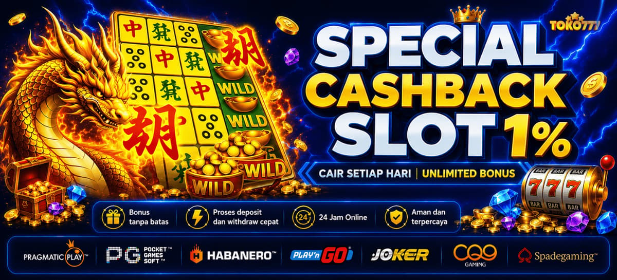 Cashback slot 1% Banner