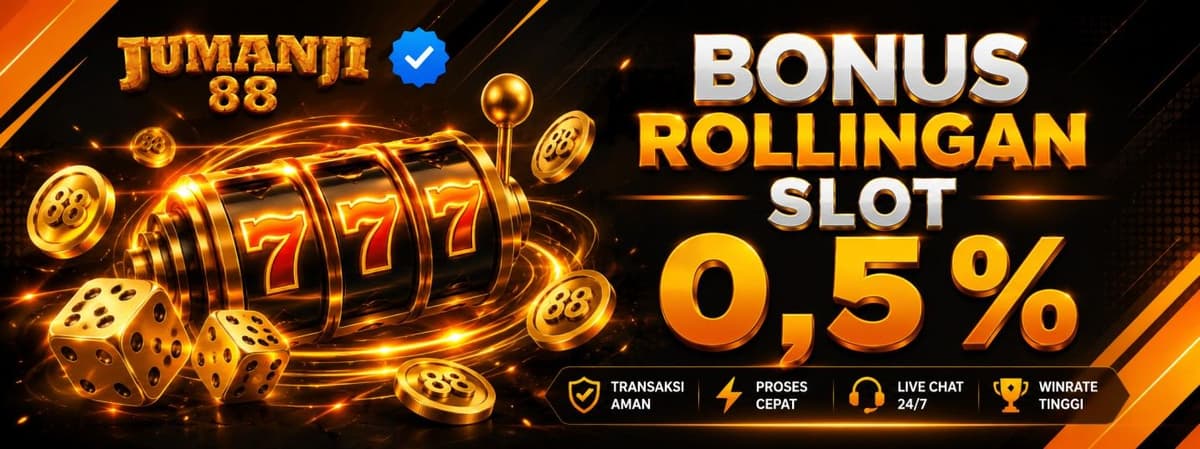 Bonus Rollingan Slot 1% Banner