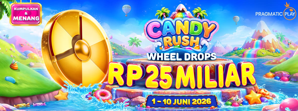 Pragmatic Play - Candy Rush Wheel Drops Banner