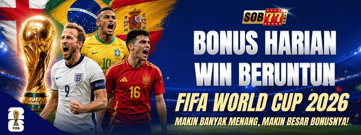 BONUS HARIAN WIN BERUNTUN FIFA WORLD CUP 2026 Banner
