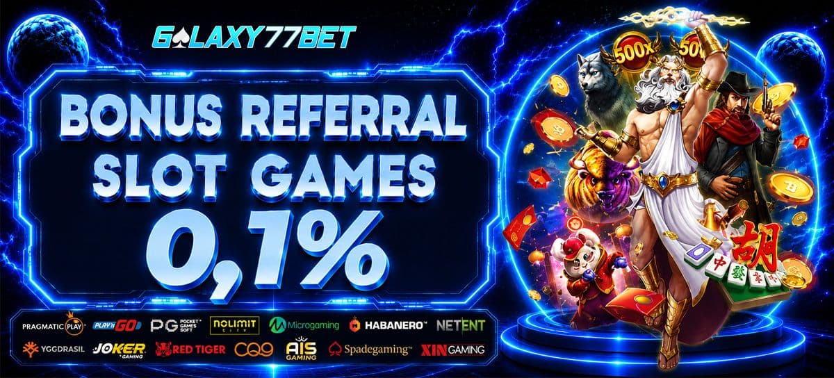 Promo BONUS REFERRAL SLOT GAME 0.1%