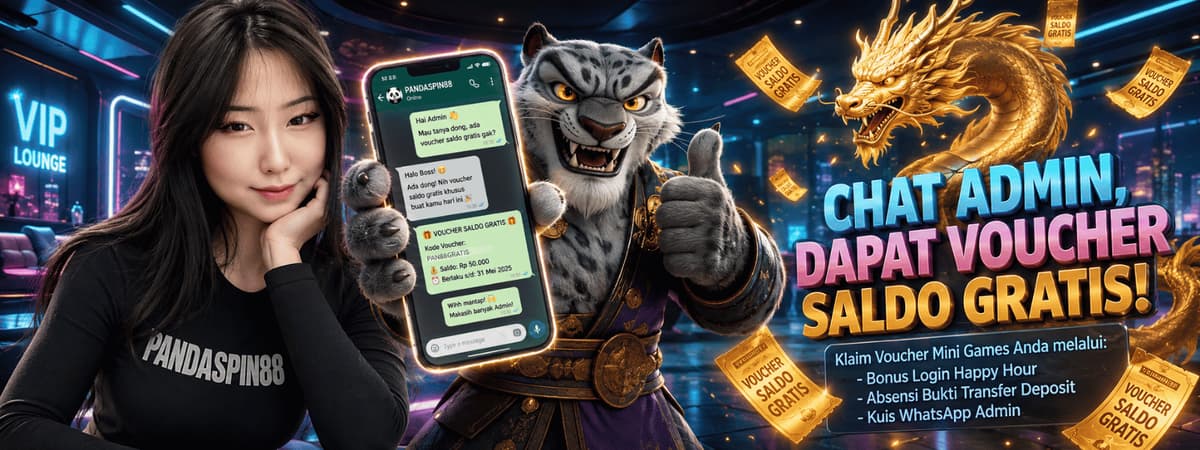 Chat Admin, Voucher Saldo Gratis Banner
