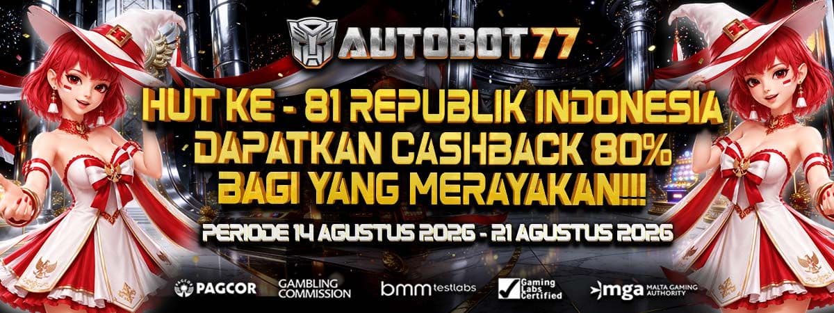 HUT KE - 81 REPUBLIK INDONESIA  DAPATKAN CASHBACK 80% BAGI YANG MERAYAKAN !!! 