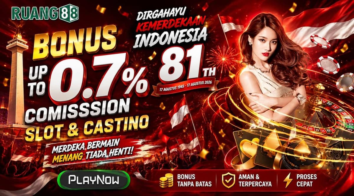 Promo Bonus Commission Live Casino & Slot Up To 0.7%