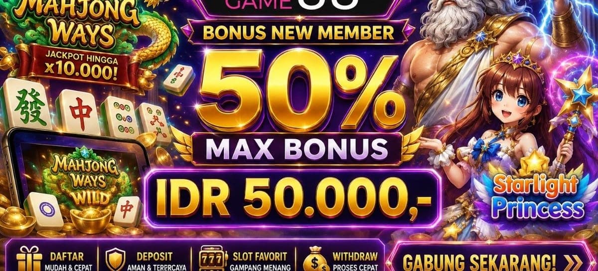 Promo WELCOME BONUS 50%