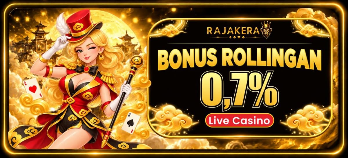 Promo Bonus Rollingan Live Casino 0.7%