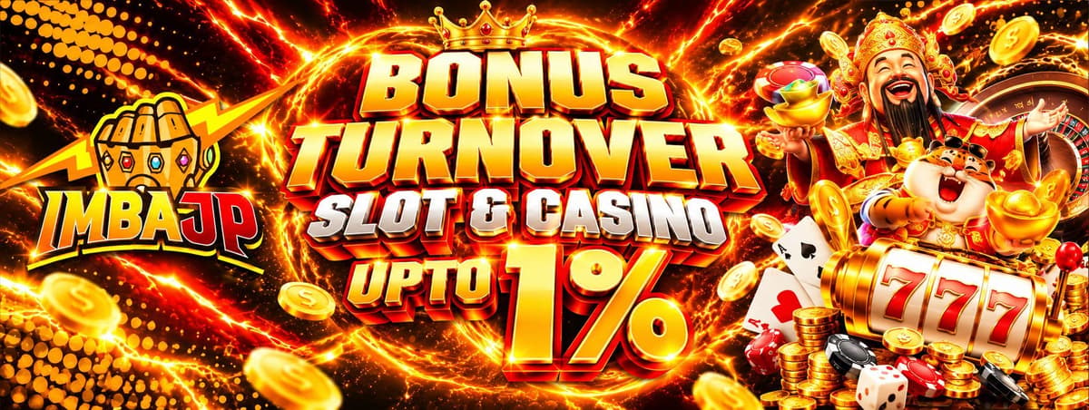 Bonus Comission Live Casino & Slot up to 1% Banner